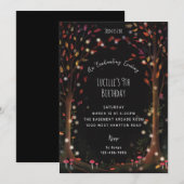 Magische avond fee bos verjaardagsfeestje kaart (Voorkant / Achterkant)