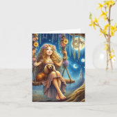 Magische avond met mijn Dachshund Downloadbaar Kaart (Gele Bloem)