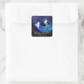 Magische Avondblauwe Masquerade Sticker (Tas)