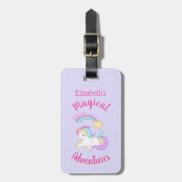 Magische avonturen Unicorn en Shooting Star Bagagelabel