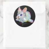 Magische baby bunny-maïs ronde sticker (Tas)