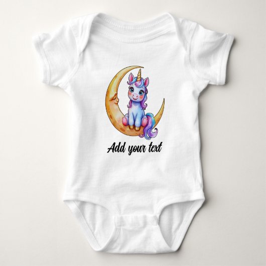 Magische baby eenhoorn body romper (Voorkant)