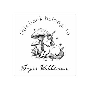 Magische Baby Eenhoorn Toadstool & Butterflies Boe Rubberstempel