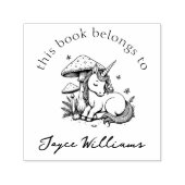 Magische Baby Eenhoorn Toadstool & Butterflies Boe Zelfinktende Stempel (Design)