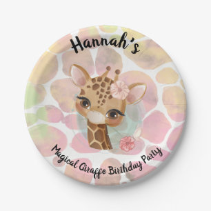 Magische baby giraf papieren bordje