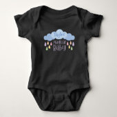 Magische Baby Pastel Rain & Cloud Custom Name Romper (Voorkant)