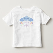 Magische Baby pastel regen & cloud aangepaste naam Kinder Shirts (Voorkant)