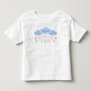 Magische Baby pastel regen & cloud aangepaste naam Kinder Shirts