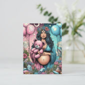 Magische baby shower | Geslacht onthulling Briefkaart (Staand voorkant)