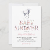 Magische Baby shower Unicorn | Roze meisje van Flo Kaart (Voorkant)