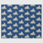 Magische Baby Unicorn Floral Cadeaupapier (Vlak)