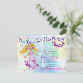 Magische Baby Zeemeermin is aangekomen Briefkaart (Staand voorkant)