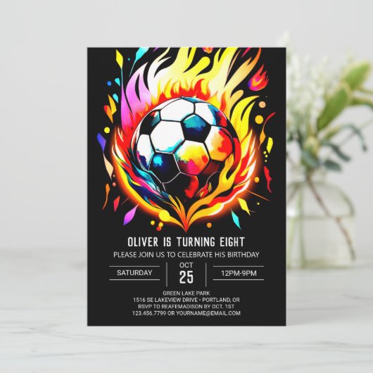 Magische bal bewerkbare kinderen verjaardag kaart (Staand voorkant)