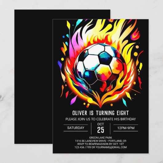 Magische bal bewerkbare kinderen verjaardag kaart (Voorkant / Achterkant)