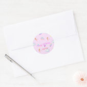Magische Ballet regenboog gradiënt verjaardagsfees Ronde Sticker (Envelop)