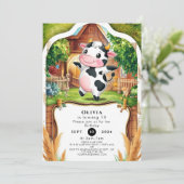 Magische Barnyard Koe Verjaardag Kaart (Staand voorkant)