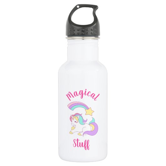 Magische beelden met Unicorn & Shooting Star Waterfles (Voorkant)