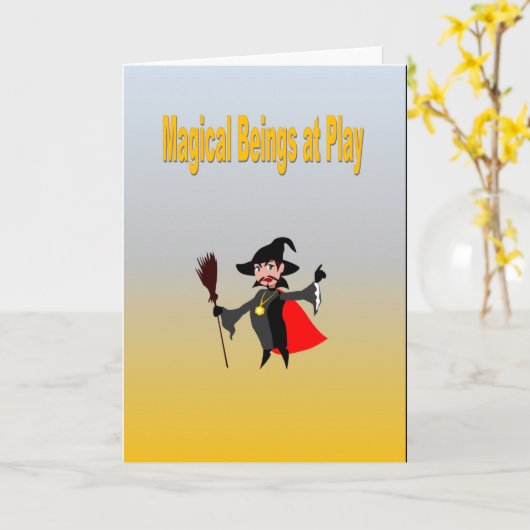 Magische Beings bij het spelen Kaart (Gele Bloem)