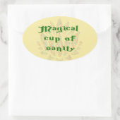 Magische beker van de Saniteit Ovale Sticker (Tas)