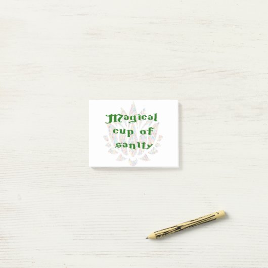 Magische beker van de Saniteit Post-it® Notes (Op bureau)
