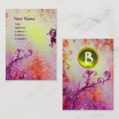 MAGISCHE BERRIA IN GOLD SPARKLES GEM MONOGRAM VISITEKAARTJE (Voorkant / Achterkant)