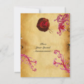 MAGISCHE BES SEN MONOGRAM waszegel perkament Kaart (Achterkant)