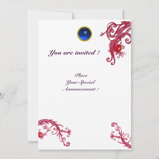 MAGISCHE BESJES 3,MONOGRAM rode saffier Kaart (Achterkant)