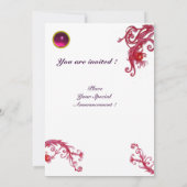 MAGISCHE BESJES 4, EENKLEURIG rode robijn Kaart (Achterkant)