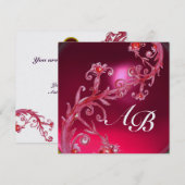 MAGISCHE BESJES 4, ENKELVOUDIG rode robijn ijs Kaart (Voorkant / Achterkant)