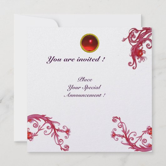 MAGISCHE BESJES 4, ENKELVOUDIG rode robijn ijs Kaart (Achterkant)