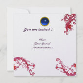 MAGISCHE BESJES 4, ENKELVOUDIGE rode saffier ijs Kaart (Achterkant)