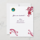 MAGISCHE BESJES 4,MONOGRAM blauw aquamarijn goud Kaart (Achterkant)