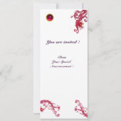 MAGISCHE BESJES 4, MONOGRAM blauwe aquamarine Kaart (Achterkant)