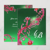 MAGISCHE BESJES 4,MONOGRAM rode jade champagne Kaart (Voorkant / Achterkant)