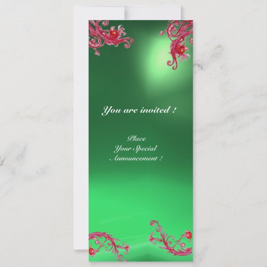 MAGISCHE BESJES 4,MONOGRAM rode jade goud Kaart (Achterkant)