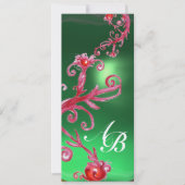 MAGISCHE BESJES 4,MONOGRAM rode jade goud Kaart (Voorkant)