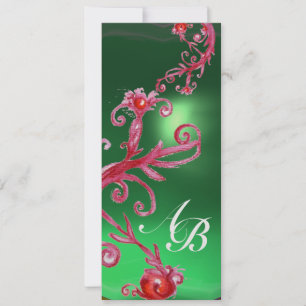 MAGISCHE BESJES 4, MONOGRAM rode jade ijs Kaart