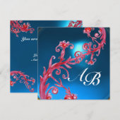 MAGISCHE BESJES 4,MONOGRAM rode saffier goud Kaart (Voorkant / Achterkant)