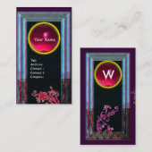 MAGISCHE BESJES gem MONOGRAM blauw Visitekaartje (Voorkant / Achterkant)