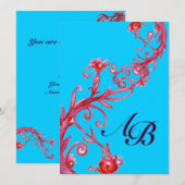 MAGISCHE BESJES, INITIALEN rood blauw Kaart (Voorkant / Achterkant)