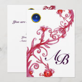 MAGISCHE BESJES,MONOGRAAM rode saffier Kaart (Voorkant / Achterkant)