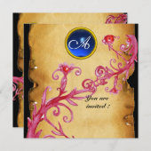 MAGISCHE BESJES  MONOGRAM,  blauw Kaart (Voorkant / Achterkant)