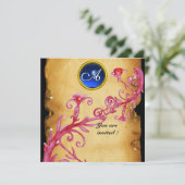 MAGISCHE BESJES  MONOGRAM,  blauw Kaart (Staand voorkant)