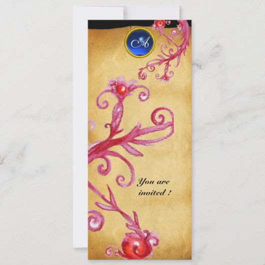 MAGISCHE BESJES  MONOGRAM,  blauw Kaart (Voorkant)