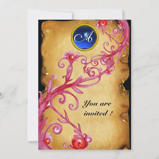 MAGISCHE BESJES MONOGRAM, blauw Kaart (Voorkant)