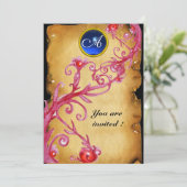 MAGISCHE BESJES MONOGRAM, blauw Kaart (Staand voorkant)