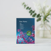 MAGISCHE BESJES MONOGRAM EDELSTEEN saffier blauw g Visitekaartje (Staand voorkant)
