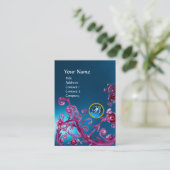 MAGISCHE BESJES MONOGRAM EDELSTEEN saffierblauw Visitekaartje (Staand voorkant)