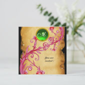 MAGISCHE BESJES MONOGRAM, groen Kaart (Staand voorkant)