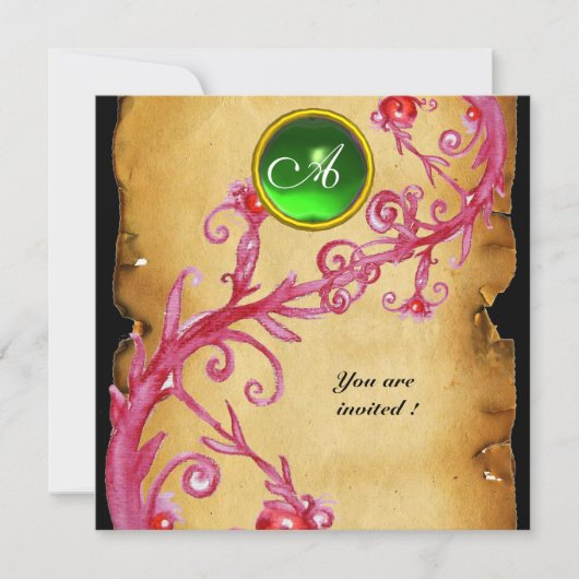 MAGISCHE BESJES MONOGRAM, groen Kaart (Voorkant)